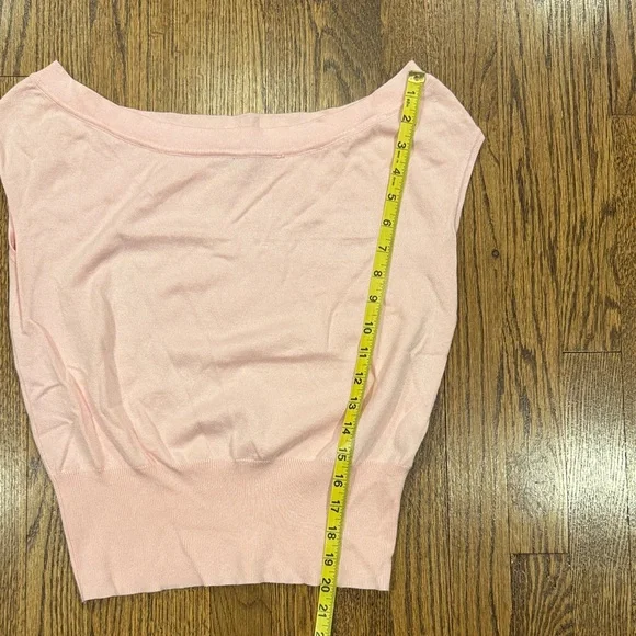 EDIKTED Michaela Off Shoulder Knit Pink Women's Top size medium - Picture 4 of 6